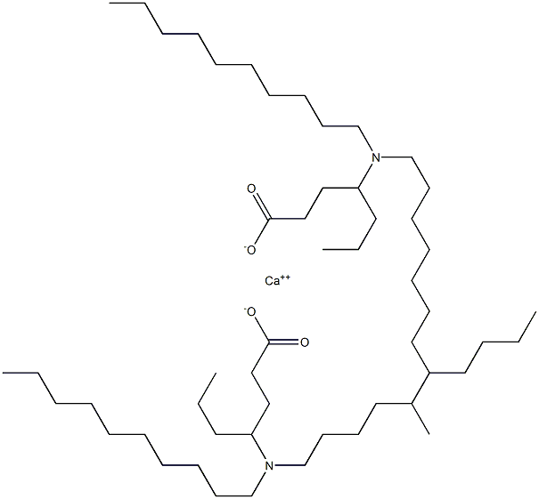 Bis[4-(didecylamino)heptanoic acid]calcium salt Struktur