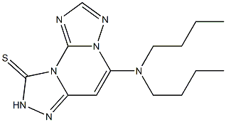 5-Dibutylaminobis[1,2,4]triazolo[1,5-a:4',3'-c]pyrimidine-9(8H)-thione Struktur