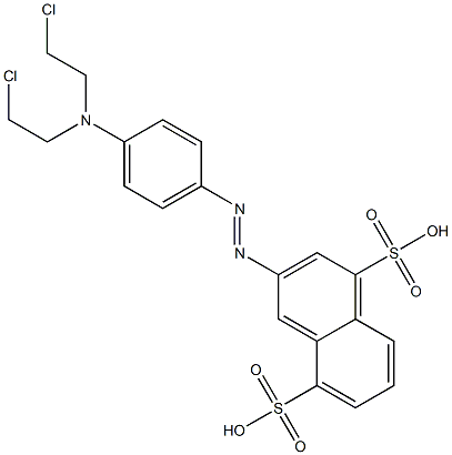 3-[[p-[Bis(2-chloroethyl)amino]phenyl]azo]-1,5-naphthalenedisulfonic acid Struktur