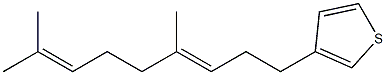 3-(4,8-Dimethylnona-3,7-dienyl)thiophene Struktur