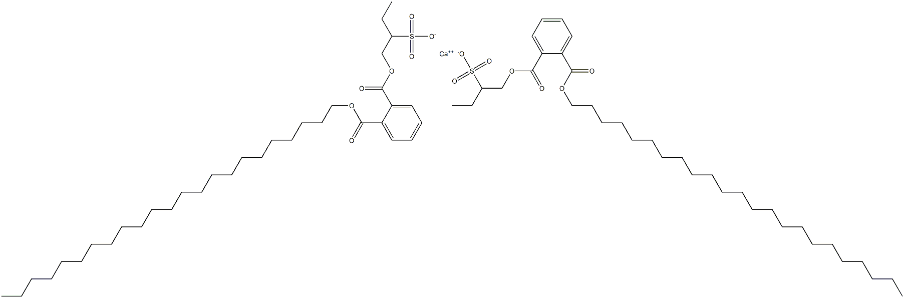 Bis[1-[(2-tricosyloxycarbonylphenyl)carbonyloxy]butane-2-sulfonic acid]calcium salt Struktur