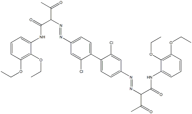 4,4'-Bis[[1-(2,3-diethoxyphenylamino)-1,3-dioxobutan-2-yl]azo]-2,2'-dichloro-1,1'-biphenyl Struktur