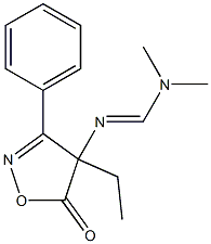 3-Phenyl-4-ethyl-4-[[(dimethylamino)methylene]amino]isoxazol-5(4H)-one Struktur