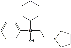 (Cyclohexyl)phenyl[2-(pyrrolidin-1-yl)ethyl]silanol Struktur