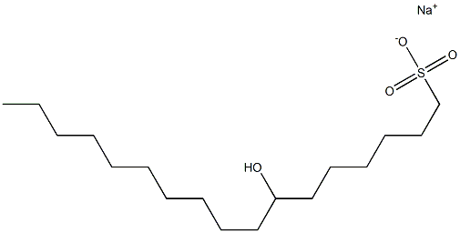 7-Hydroxyheptadecane-1-sulfonic acid sodium salt Struktur