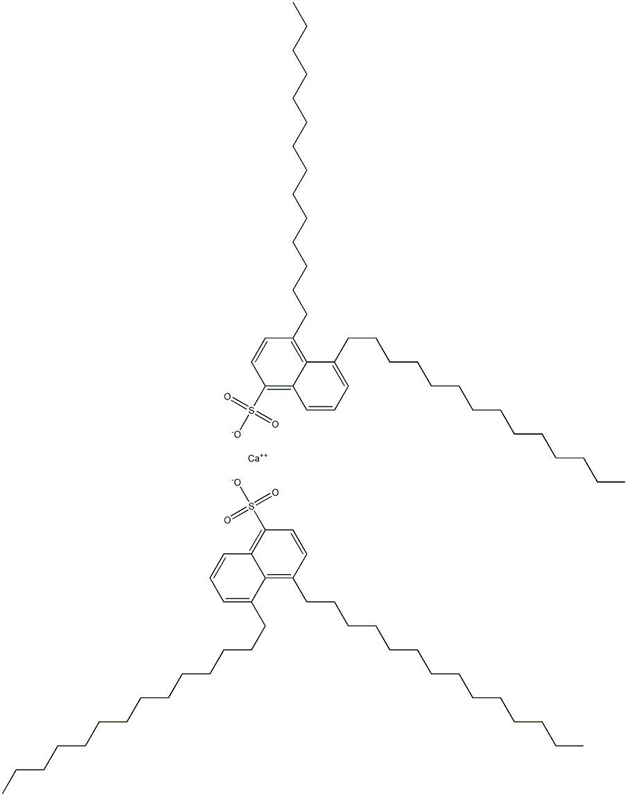 Bis(4,5-ditetradecyl-1-naphthalenesulfonic acid)calcium salt Struktur