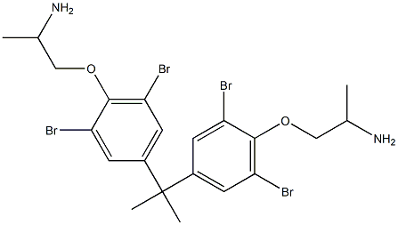 2,2-Bis[3,5-dibromo-4-(2-aminopropoxy)phenyl]propane Struktur