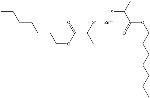 Zinc bis[1-(heptyloxycarbonyl)ethanethiolate] Struktur