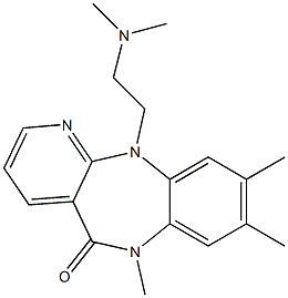 6,11-Dihydro-11-(2-dimethylaminoethyl)-6,8,9-trimethyl-5H-pyrido[2,3-b][1,5]benzodiazepin-5-one Struktur