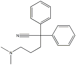 5-Dimethylamino-2,2-diphenylvaleronitrile Struktur