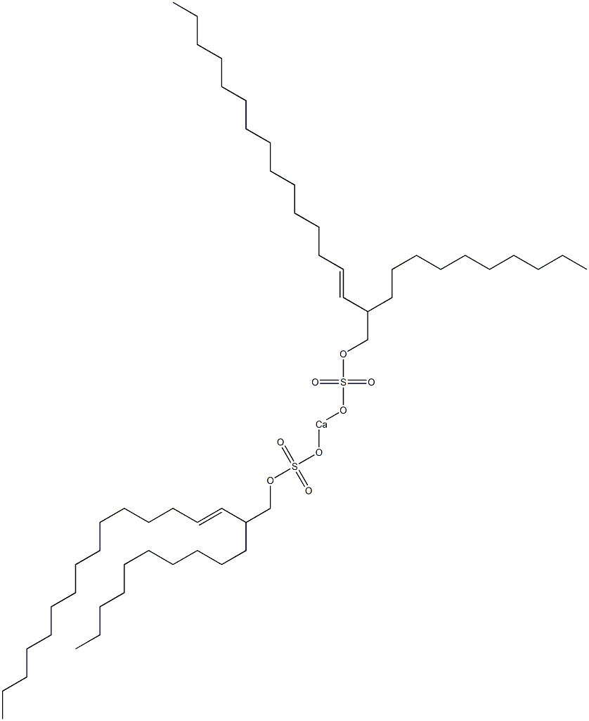 Bis(2-decyl-3-heptadecenyloxysulfonyloxy)calcium Struktur