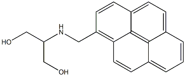 1-(2-Hydroxy-1-hydroxymethylethylaminomethyl)pyrene Struktur