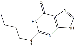 2-(Butylamino)-9H-purin-6(1H)-one Struktur