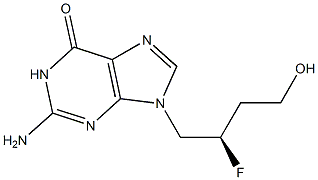 2-Amino-9-[(2R)-2-fluoro-4-hydroxybutyl]-1,9-dihydro-6H-purin-6-one Struktur