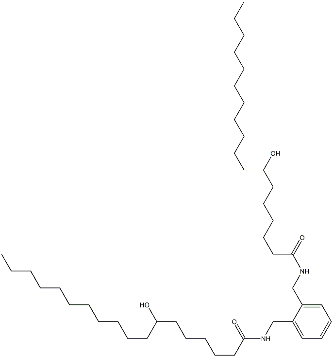 N,N'-(1,2-Phenylenebismethylene)bis(7-hydroxystearamide) Struktur