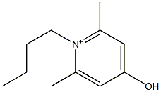 1-Butyl-4-hydroxy-2,6-dimethylpyridinium Struktur