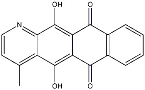 4-Methyl-5,12-dihydroxynaphtho[2,3-g]quinoline-6,11-dione Struktur