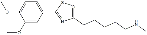 3-[5-(Methylamino)pentyl]-5-(3,4-dimethoxyphenyl)-1,2,4-thiadiazole Struktur