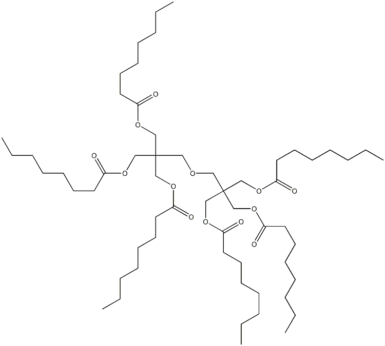 2,2'-[Oxybis(methylene)]bis[2-[(octanoyloxy)methyl]-1,3-propanediol dioctanoate] Struktur