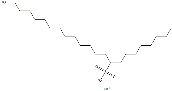 22-Hydroxydocosane-9-sulfonic acid sodium salt Struktur