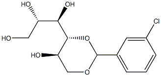 4-O,6-O-(3-Chlorobenzylidene)-D-glucitol Struktur