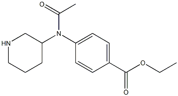 4-[N-(3-Piperidinyl)-N-acetylamino]benzoic acid ethyl ester Struktur