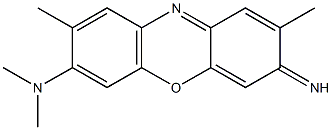 N,N-Dimethyl-N-(3-imino-2,8-dimethyl-3H-phenoxazin-7-yl)amine Struktur