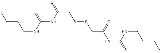 1,1'-(Dithiobismethylenebiscarbonyl)bis[3-butylurea] Struktur