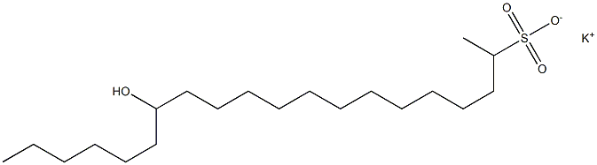 14-Hydroxyicosane-2-sulfonic acid potassium salt Struktur