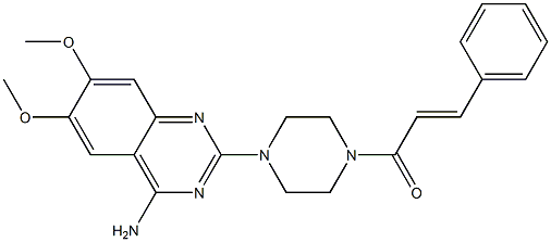 4-Amino-2-[4-[3-phenylpropenoyl]-1-piperazinyl]-6,7-dimethoxyquinazoline Struktur