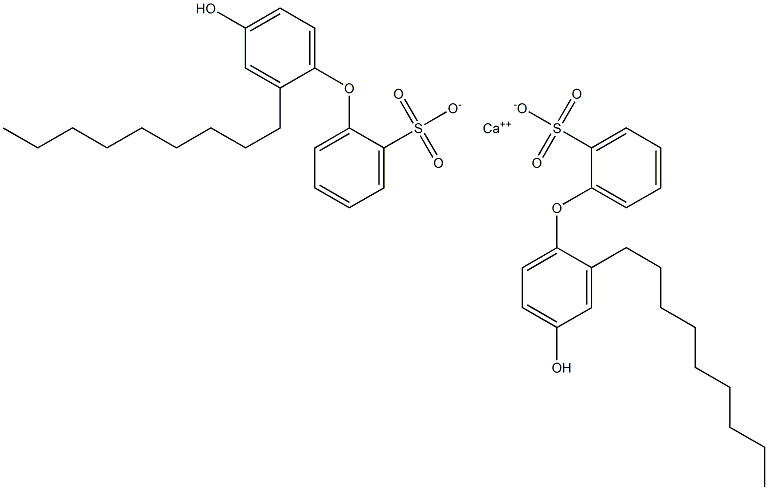 Bis(4'-hydroxy-2'-nonyl[oxybisbenzene]-2-sulfonic acid)calcium salt Struktur