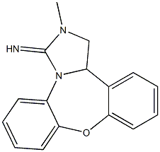 2-Methyl-1,13b-dihydrodibenz[b,f]imidazo[1,5-d][1,4]oxazepin-3(2H)-imine Struktur