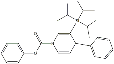 1,4-Dihydro-4-phenyl-3-(triisopropylsilyl)pyridine-1-carboxylic acid phenyl ester Struktur