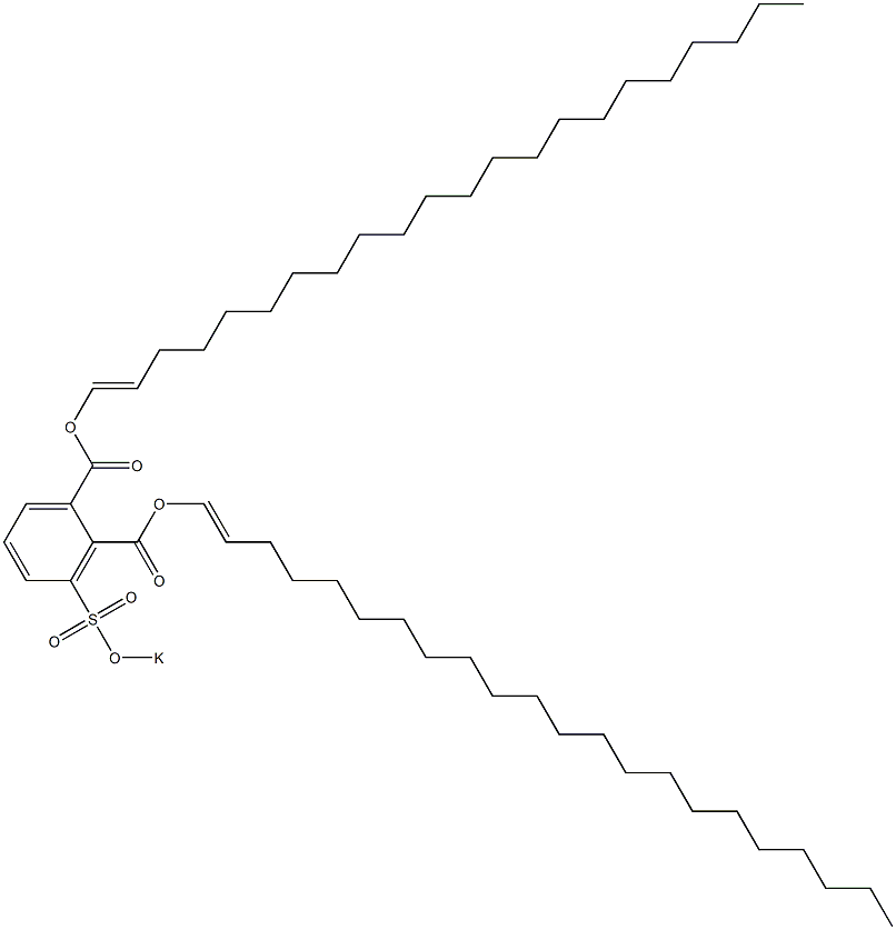 3-(Potassiosulfo)phthalic acid di(1-docosenyl) ester Struktur