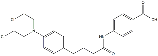 4-[[4-[4-[Bis(2-chloroethyl)amino]phenyl]-1-oxobutyl]amino]benzoic acid Struktur