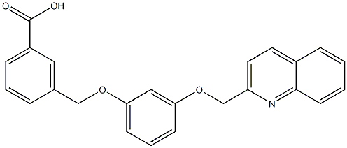 3-[3-(2-Quinolylmethoxy)phenoxymethyl]benzoic acid Struktur