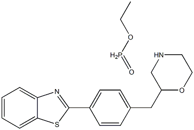 [4-(2-Benzothiazolyl)benzyl]morpholinophosphinic acid ethyl ester Struktur