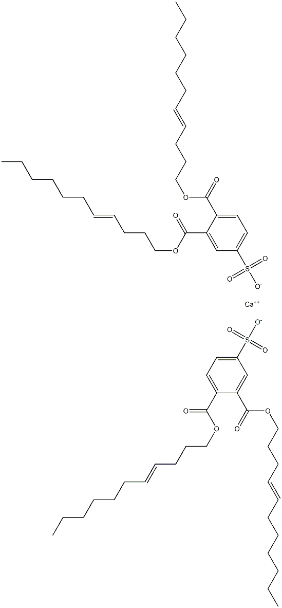 Bis[3,4-di(4-undecenyloxycarbonyl)benzenesulfonic acid]calcium salt Struktur