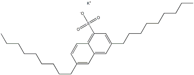 3,6-Dinonyl-1-naphthalenesulfonic acid potassium salt Struktur