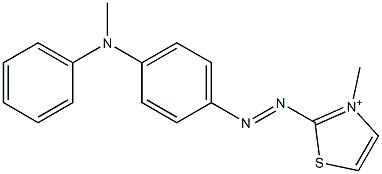 3-Methyl-2-[[4-(methylphenylamino)phenyl]azo]thiazol-3-ium Struktur