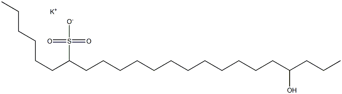 20-Hydroxytricosane-7-sulfonic acid potassium salt Struktur