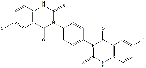 3,3'-(1,4-Phenylene)bis[1,2-dihydro-6-chloro-2-thioxoquinazolin-4(3H)-one] Struktur