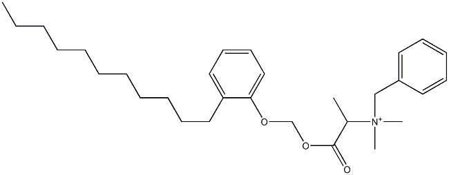 N,N-Dimethyl-N-benzyl-N-[1-[[(2-undecylphenyloxy)methyl]oxycarbonyl]ethyl]aminium Struktur