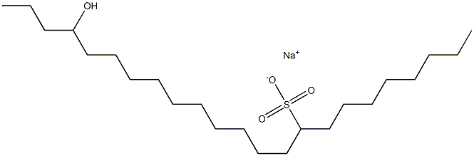 20-Hydroxytricosane-9-sulfonic acid sodium salt Struktur