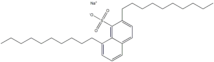 2,8-Didecyl-1-naphthalenesulfonic acid sodium salt Struktur