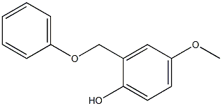 2-Phenoxymethyl-4-methoxyphenol Struktur