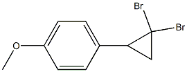 1-(4-メトキシフェニル)-2,2-ジブロモシクロプロパン 化學(xué)構(gòu)造式