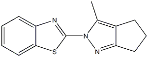 2-(Benzothiazol-2-yl)-2,4,5,6-tetrahydro-3-methylcyclopentapyrazole Struktur