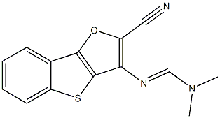 3-[[(Dimethylamino)methylene]amino][1]benzothieno[3,2-b]furan-2-carbonitrile Struktur