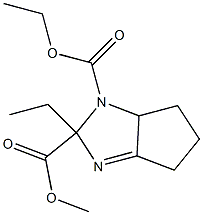 2-Methyl-2,3,3a,4,5,6-hexahydrocyclopentimidazole-2,3-dicarboxylic acid diethyl ester Struktur